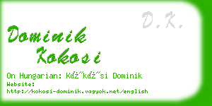 dominik kokosi business card